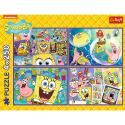 Puzzle - 4x250 - Szalony świat Sponge Boba Trefl 13342