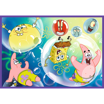 Puzzle - 4x250 - Szalony świat Sponge Boba Trefl 13342