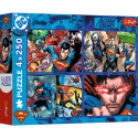 Puzzle - 4x250 - Odwaga Supermana - Warner Superman Trefl 13340