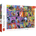 Puzzle - 500 - Koci alfabet Trefl 37527