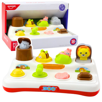 Zabawka Edukacyjna Interaktywna Pop-Up Zwierzątka Światła