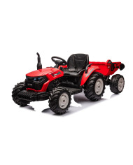 Traktor Na Akumulator HC-306 Czerwony Z Przyczepą 24V