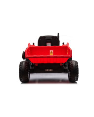 Traktor Na Akumulator HC-306 Czerwony Z Przyczepą 24V