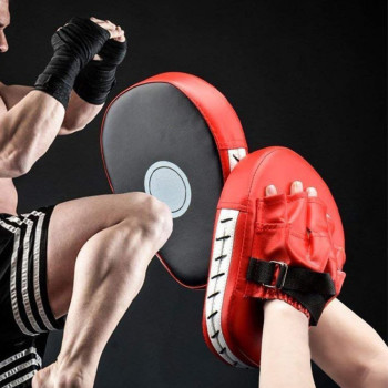 Tarcza Treningowa Rękawica Pad Kick Boxing Łapa Trenera Czerwona