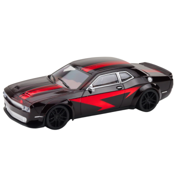 Samochód Sportowy Napęd Błyszcząca Karoseria Czarny Czerwone Linie