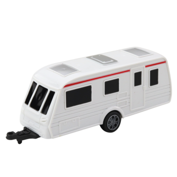 Zestaw Samochód Metalowy Z Kamperem Przyczepa Czerwony