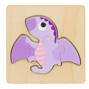 Układanka Drewniana Puzzle Kolorowa 11 x 11cm Mix