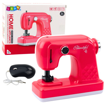 Zabawkowa Maszyna Do Szycia Z Myszką Dla Dzieci Światła Różowa