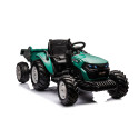 Traktor Na Akumulator HC-306 Z Przyczepą Ciemno Zielony 24V