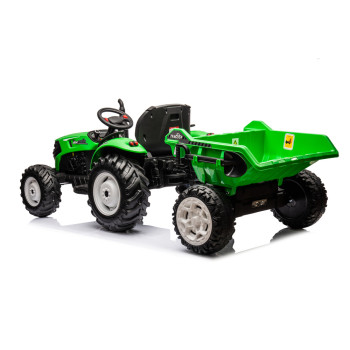 Traktor Na Akumulator HC-306 Z Przyczepą Jasno Zielony 24V