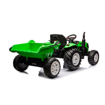Traktor Na Akumulator HC-306 Z Przyczepą Jasno Zielony 24V