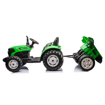 Traktor Na Akumulator HC-306 Z Przyczepą Jasno Zielony 24V