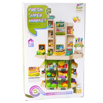 Zabawkowy Sklep Dla Dzieci Super Market Interaktywny 67el