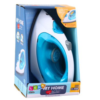 Żelazko Zabawkowe Dla Dzieci Para Światła Dźwięki Niebieskie