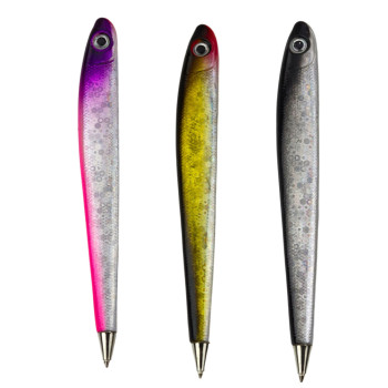 Długopis Ryba Mieniący Się Niebieski Tusz Kolorowy 12,5cm