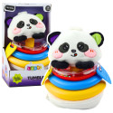 Zabawka Sensoryczna Tumbler Panda Piramidka Bujana Gryzaki Grzechotka