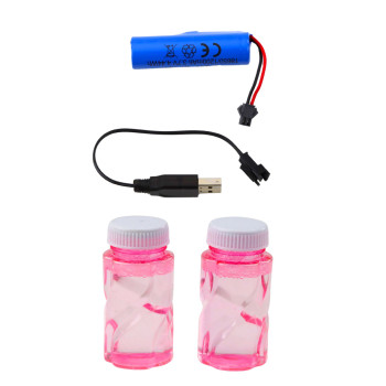 Duży Pistolet Elektryczny Na Bańki Mydlane 64 Otwory Różowy