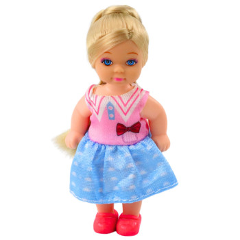 Zestaw Mini Laleczka Z Dwoma Pieskami Legowisko Miski Z Karmą