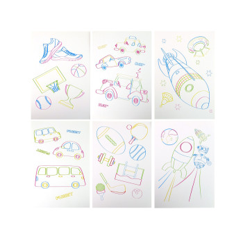 Magiczna Podświetlana Tablica 3D Okulary Niebieska