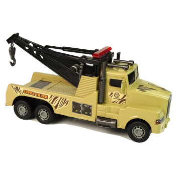 Auto Ciężarówka Holownik Pomoc Drogowa 1:10 Lina Wojskowy Brązowy