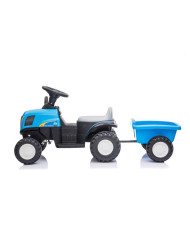 Traktor Na Akumulator z Przyczepą A009 Niebieski