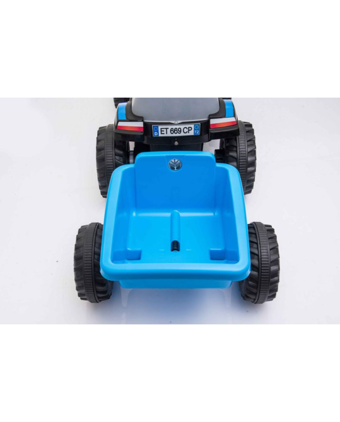 Traktor Na Akumulator z Przyczepą A009 Niebieski
