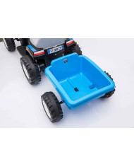 Traktor Na Akumulator z Przyczepą A009 Niebieski