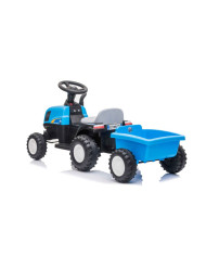 Traktor Na Akumulator z Przyczepą A009 Niebieski