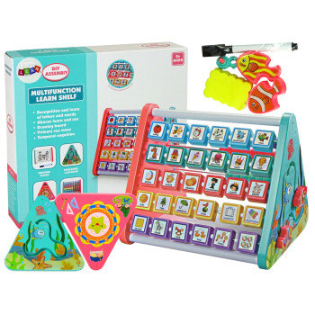 Edukacyjna Półka Trójkąt Liczydło Litery Przedmioty Zwierzęta