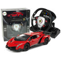 Auto Zdalnie Sterowane Lamborghini Veneno Czerwony 2,4 G Pilot Kierownica Dźwięk Światła 1:24