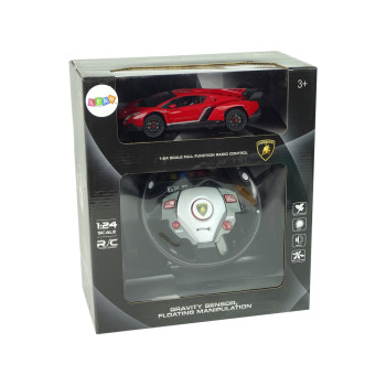 Auto Zdalnie Sterowane Lamborghini Veneno Czerwony 2,4 G Pilot Kierownica Dźwięk Światła 1:24