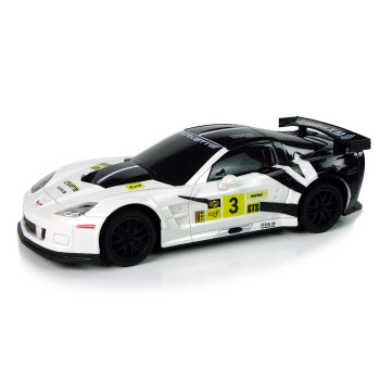 Auto Sportowe Wyścigowe  R/C 1:24 Corvette C6.R Biały 2.4 G Światła