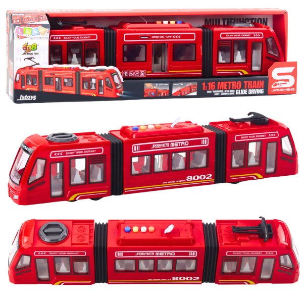 Metro Miejskie Otwierane Drzwi Światła Dźwięki Czerwone 1:16
