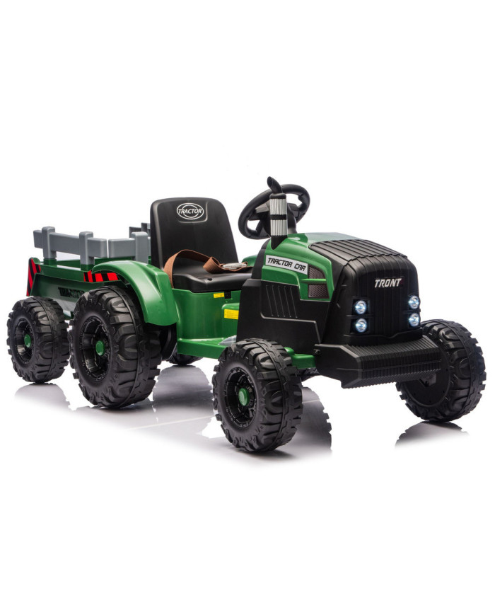 Traktor Na Akumulator CH9959B Z Przyczepą Ciemno Zielony 24V