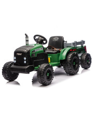 Traktor Na Akumulator CH9959B Z Przyczepą Ciemno Zielony 24V