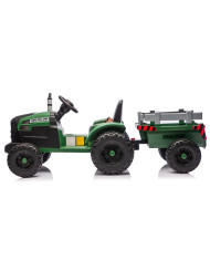 Traktor Na Akumulator CH9959B Z Przyczepą Ciemno Zielony 24V