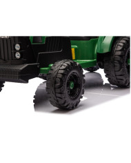 Traktor Na Akumulator CH9959B Z Przyczepą Ciemno Zielony 24V