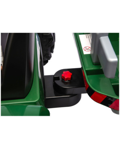 Traktor Na Akumulator CH9959B Z Przyczepą Ciemno Zielony 24V