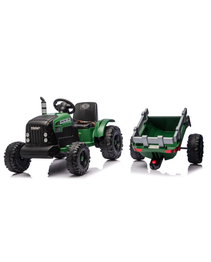 Traktor Na Akumulator CH9959B Z Przyczepą Ciemno Zielony 24V