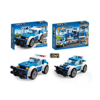 Klocki Konstrukcyjne Policja Helikopter Pojazdy Budynki 98-118 el. Mix