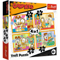 Puzzle 4w1 Garfield Kocha lasanięTrefl 34673