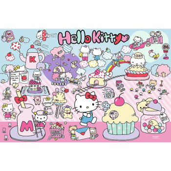 Puzzle - 300 - Poznaj Świat Hello Kitty - Hello Kitty Trefl 23031