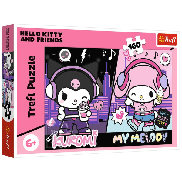Puzzle - 160 - Kuromi rządzi - Hello Kitty Trefl 15430