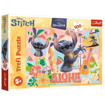 Puzzle 100 - Stitch i przyjaciele w akcji - Disney Trefl 16495
