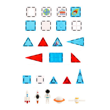 Klocki Konstrukcyjne Magnetyczne Okienka Kosmiczne 58 el.