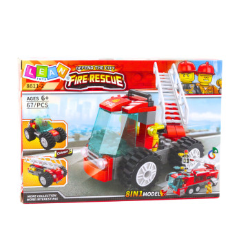 Klocki Konstrukcyjne Pojazd Strażacki Wóz z Drabiną 67 el.