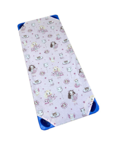 Prześcieradło na leżak do żłobka, przedszkola 60x140 kotki