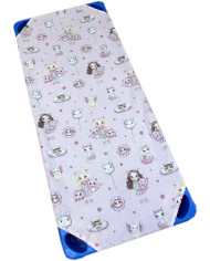 Prześcieradło na leżak do żłobka, przedszkola 60x140 kotki