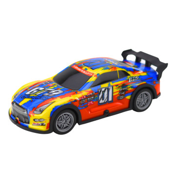 Samochód Wyścigowy Zdalnie Sterowany RC Świecąca Obudowa Niebiesko-Żółty