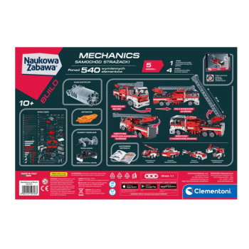 Naukowa Zabawa Klocki Laboratorium Mechaniki Samochód Strażacki Język Polski Clementoni 50728